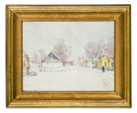 Lajos Kunffy: untitled (winter scene at Somogytúr)