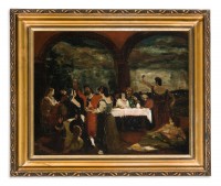 Gyula Rudnay: untitled (historical banquet scene), (known as “Revelers”)