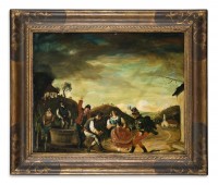 Gyula Rudnay: untitled (scene with grape harvest and dancing)