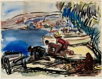 Aurél Emőd: untitled (known as “Seaside Bay with Figures”)