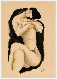 Béla Kádár: untitled (nude woman with head to one side), (known as “Female Figure”)