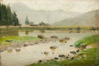 Nándor Katona: untitled (view of a river in the Tátra Mountains)