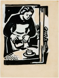 Sándor Bortnyik: untitled (known as “Woman Pouring Tea”)