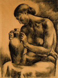 Erzsébet Korb: untitled (nude with vase) recto/verso