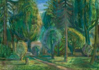 László Rozgonyi: Fény zöld törzsek között (Light between green trunks), n.d. (ca. 1940-42)