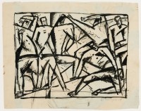 Sándor Bortnyik: untitled (study for “Composition with Six Figures”)